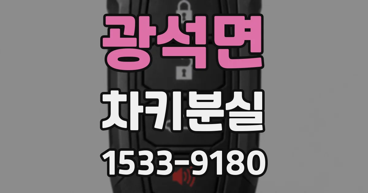 광석면 차키분실