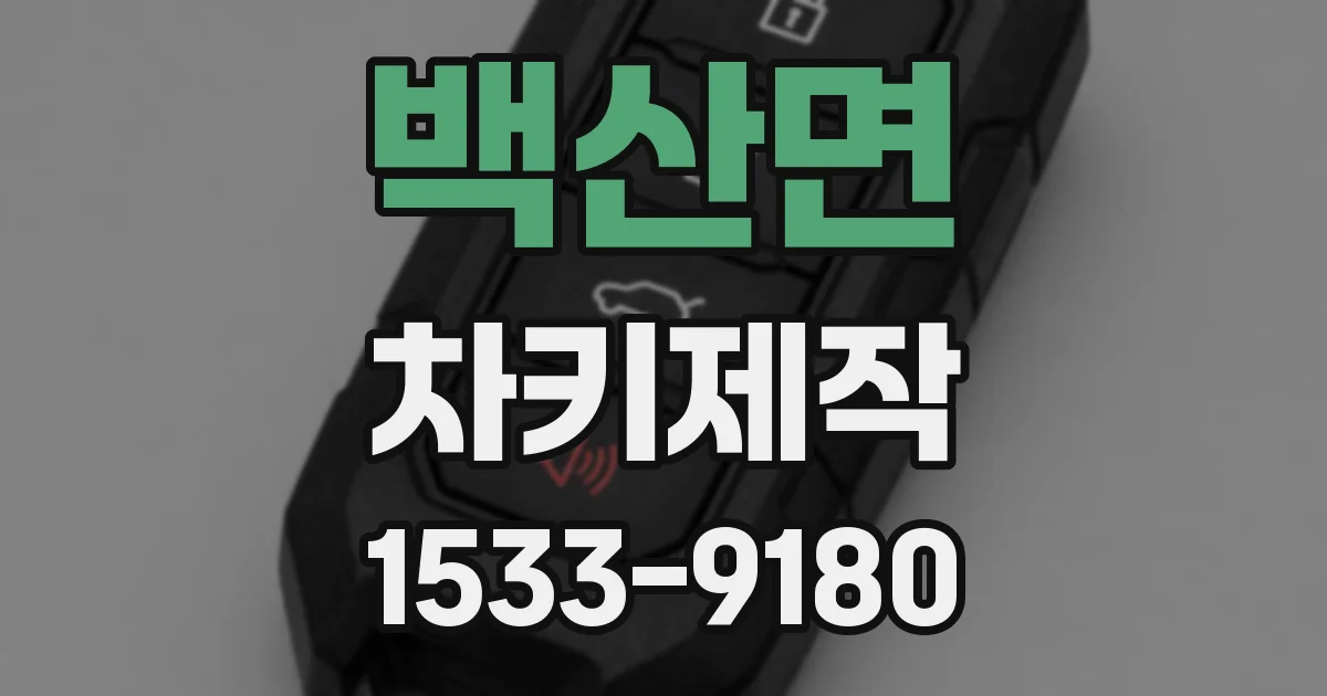 백산면 차키제작