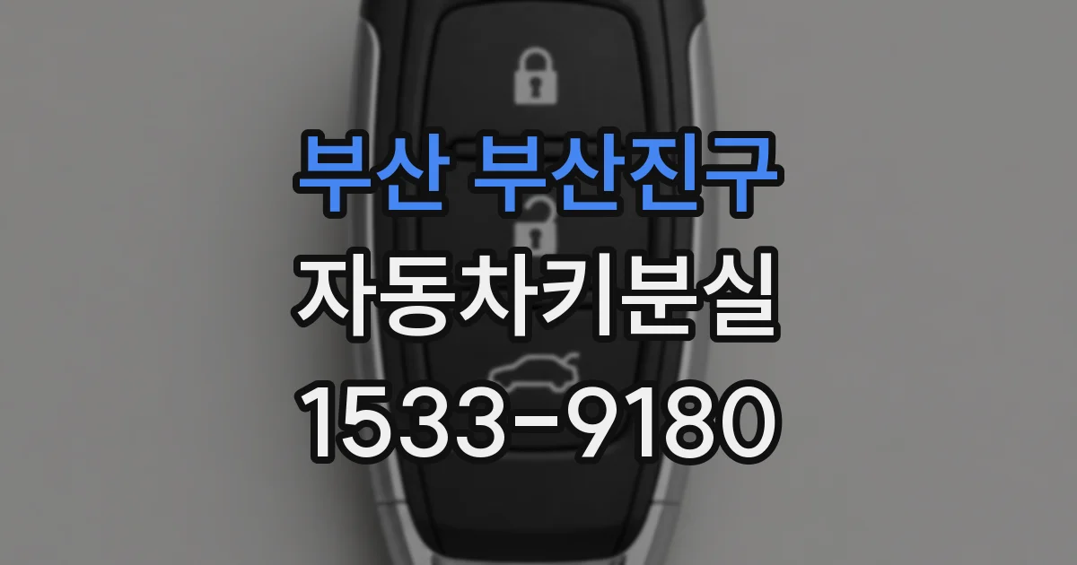 부산 부산진구 자동차키분실