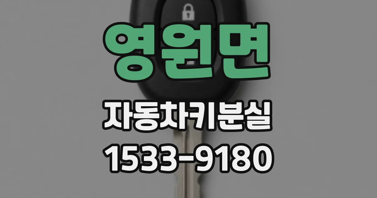 영원면 자동차키분실