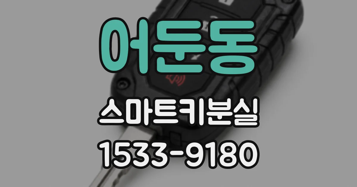 어둔동 스마트키분실