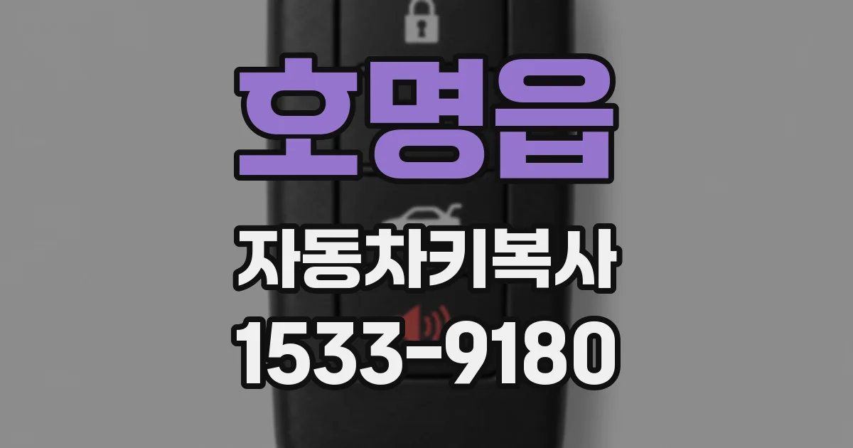 호명읍 자동차키복사