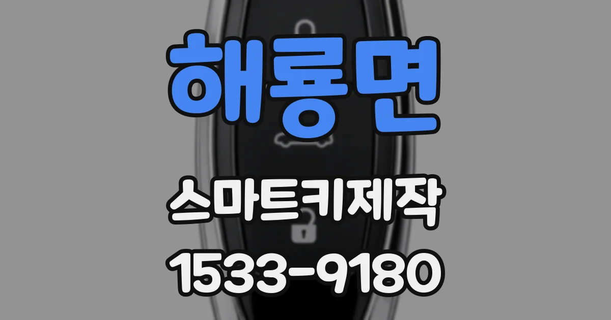 해룡면 스마트키제작