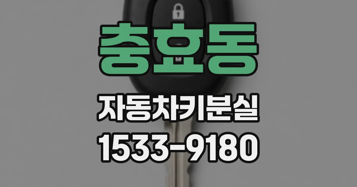 충효동 자동차키분실