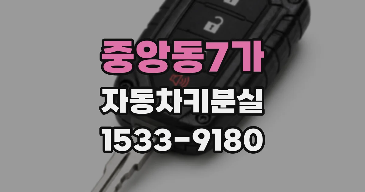 중앙동7가 자동차키분실