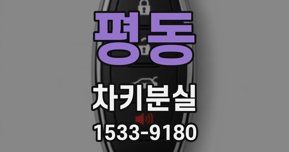 평동 차키분실