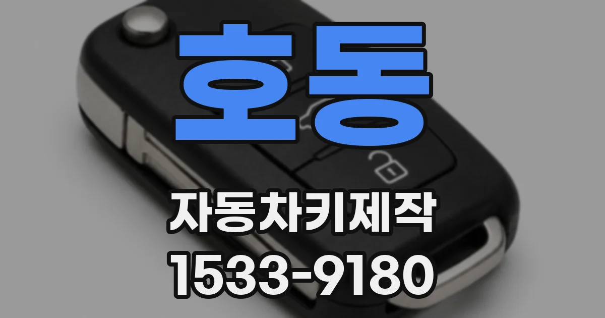 호동 자동차키제작