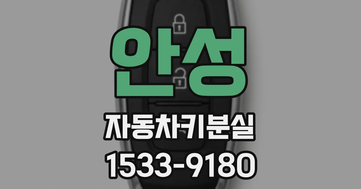 안성 자동차키분실