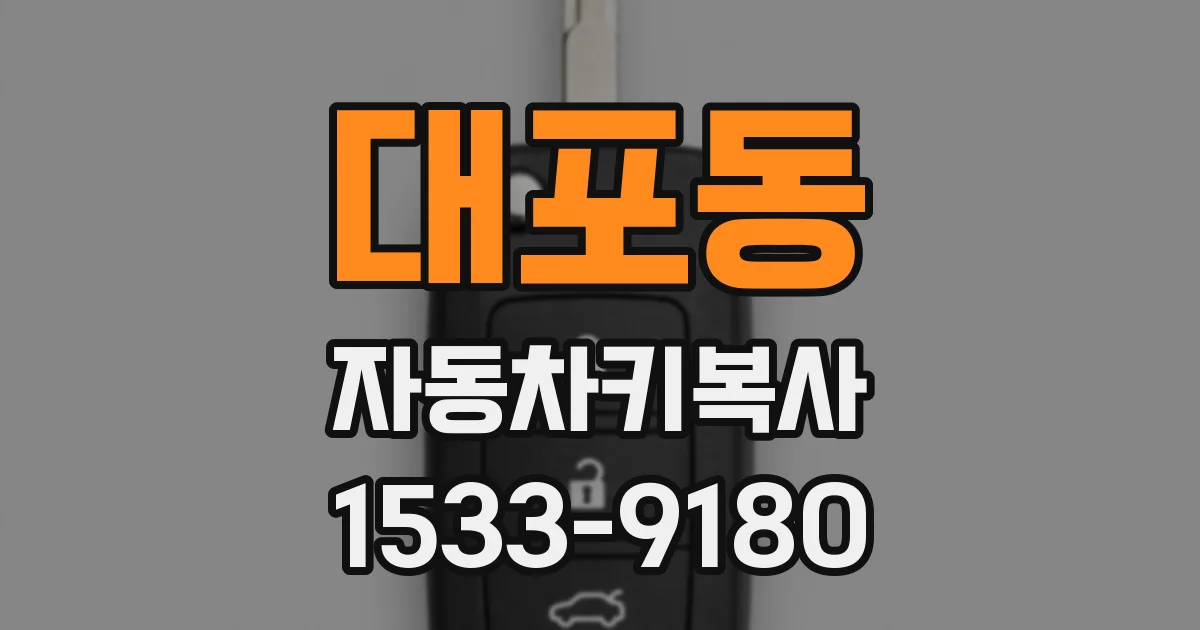 대포동 자동차키복사