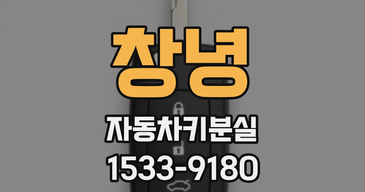 창녕 자동차키분실