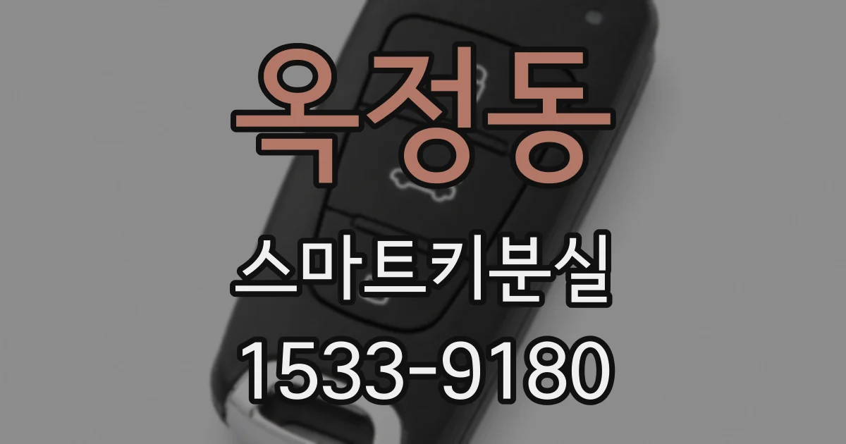 옥정동 스마트키분실