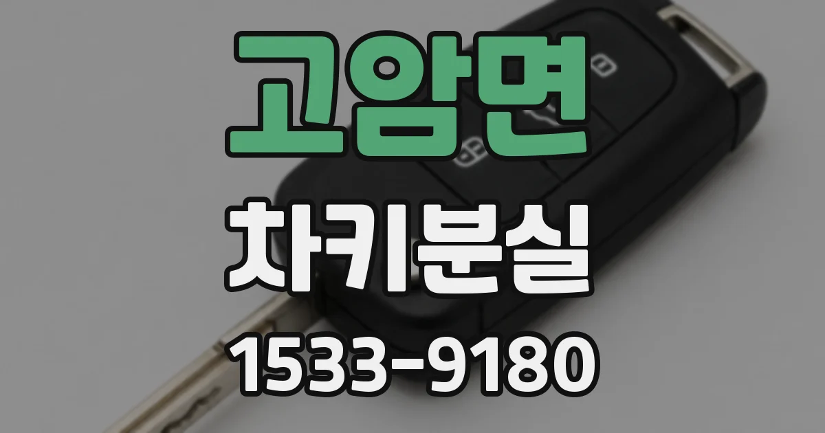 고암면 차키분실