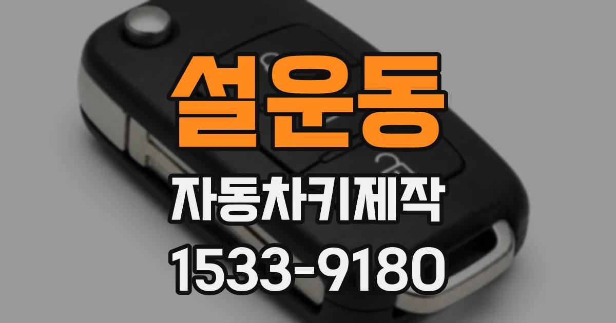 설운동 자동차키제작