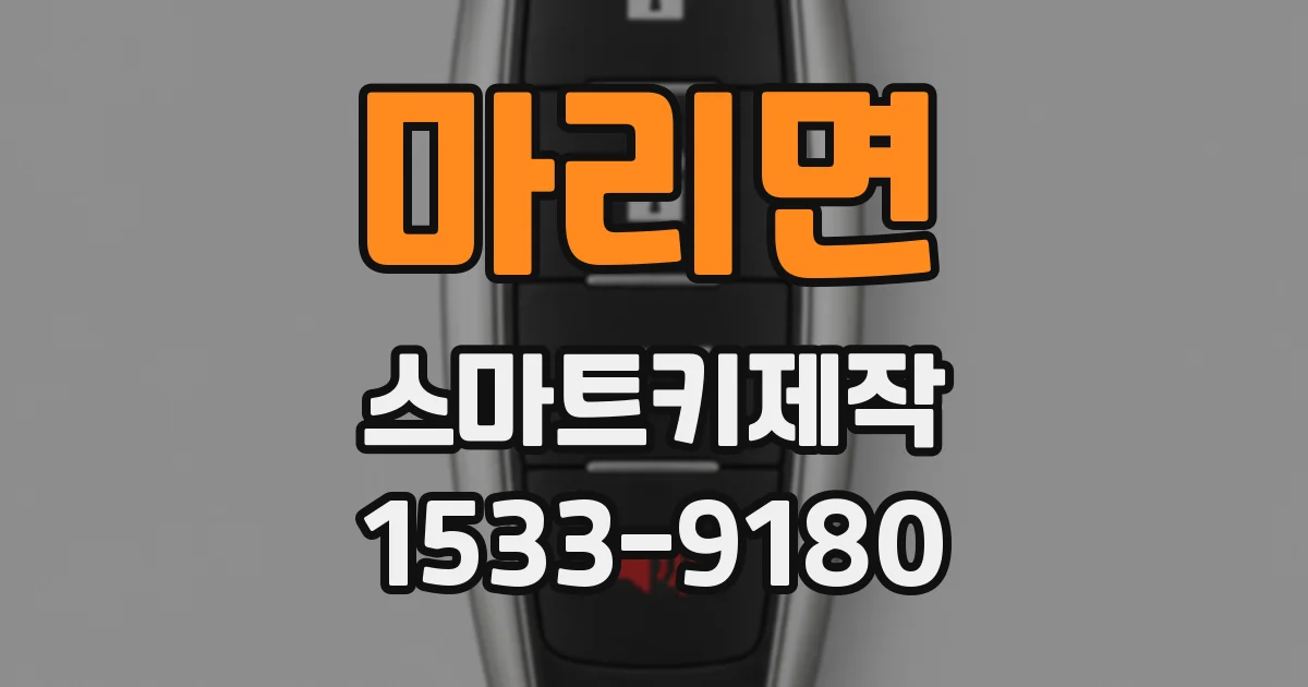 마리면 스마트키제작