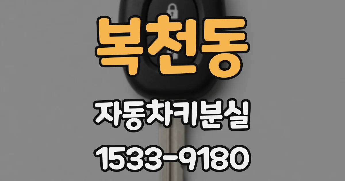복천동 자동차키분실