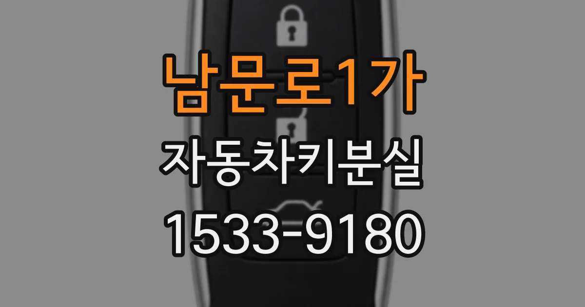 남문로1가 자동차키분실