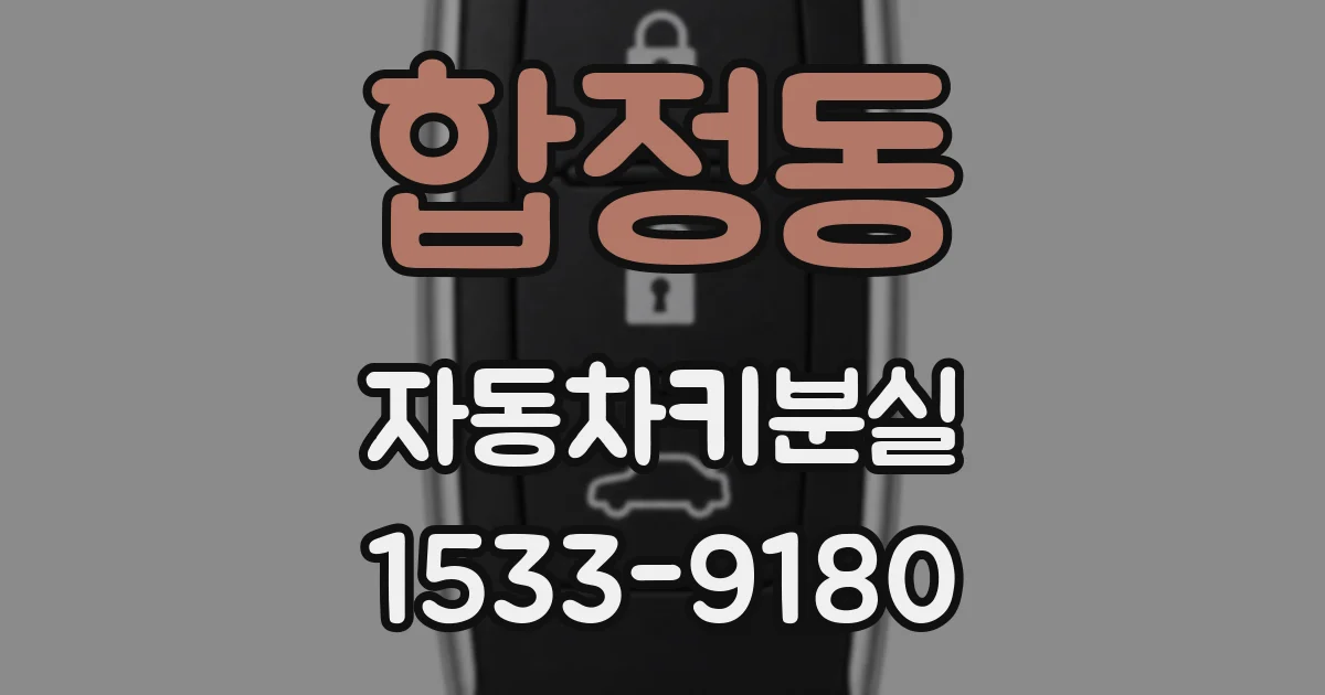 합정동 자동차키분실