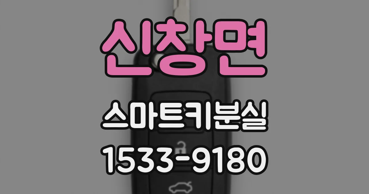 신창면 스마트키분실