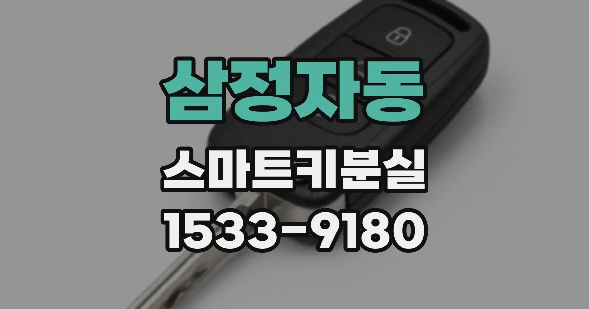 삼정자동 스마트키분실