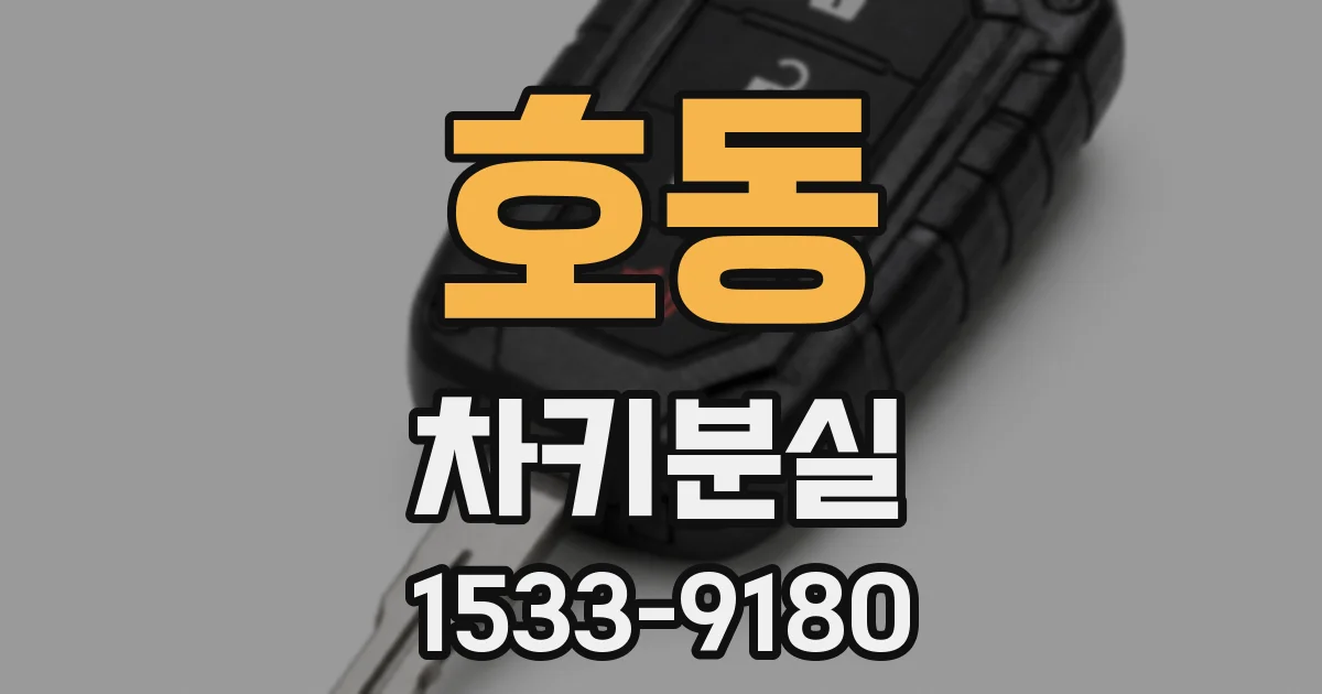 호동 차키분실