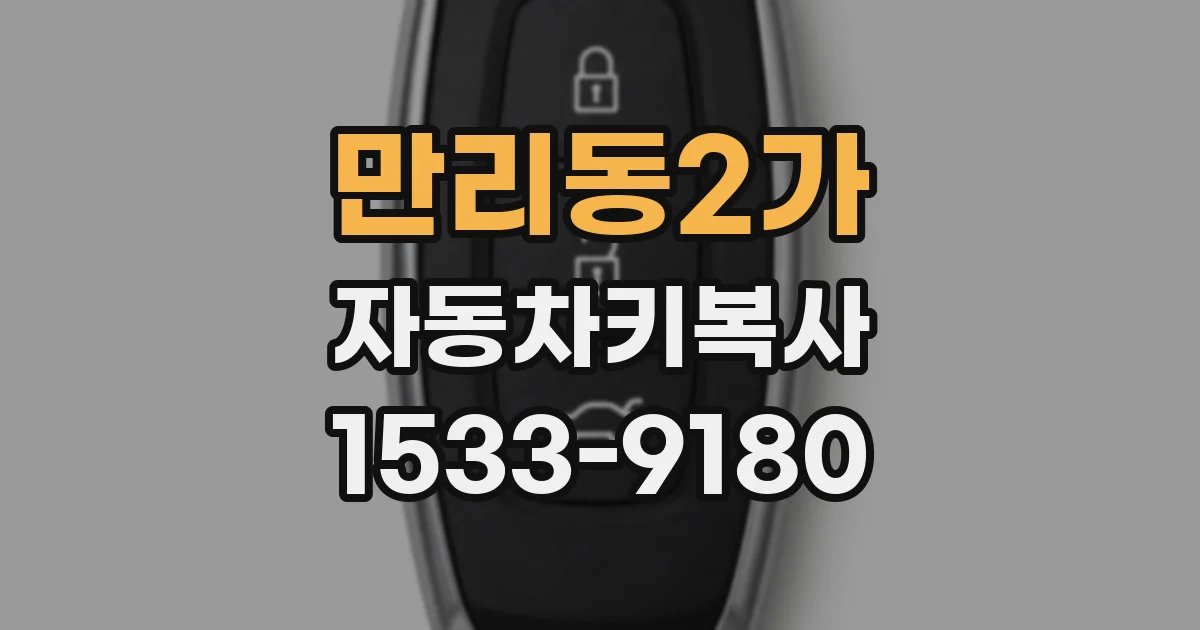 만리동2가 자동차키복사
