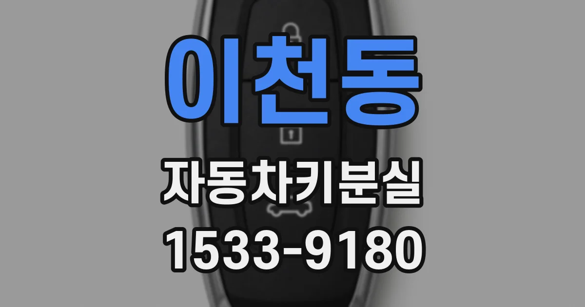 이천동 자동차키분실