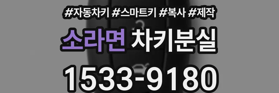 소라면 차키분실