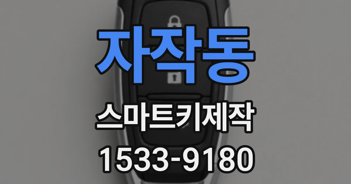 자작동 스마트키제작