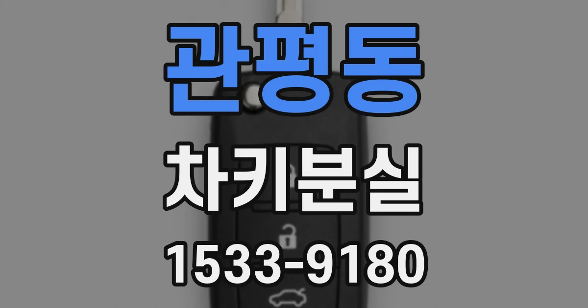 관평동 차키분실