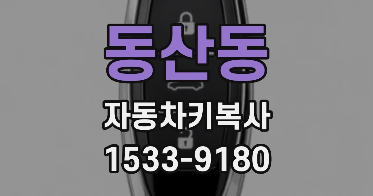 동산동 자동차키복사
