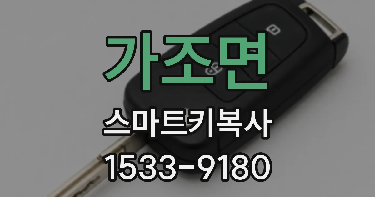 가조면 스마트키복사