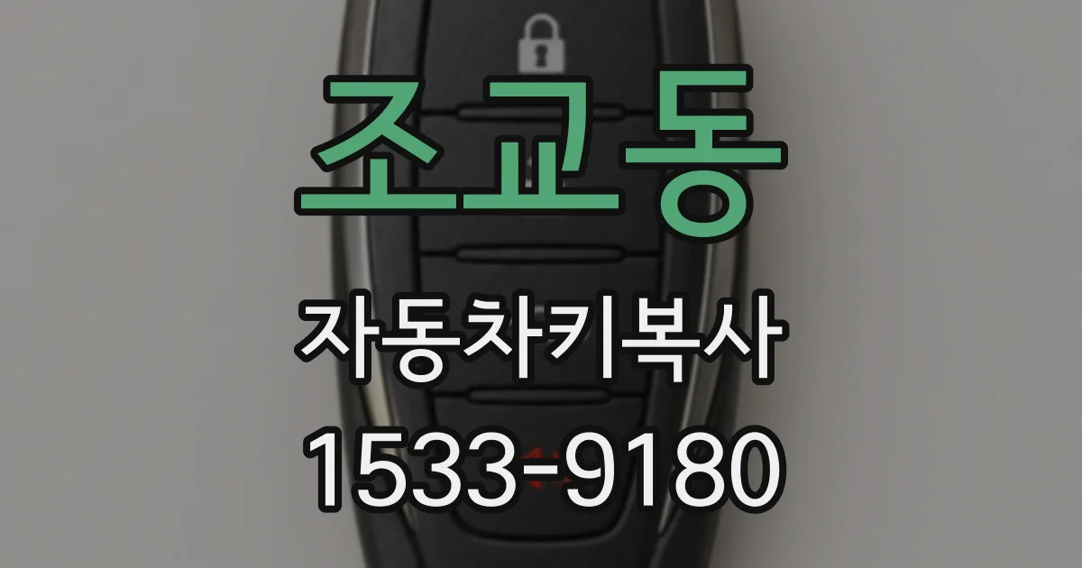 조교동 자동차키복사