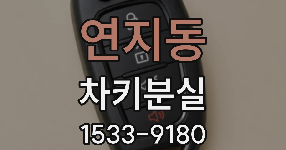 연지동 차키분실