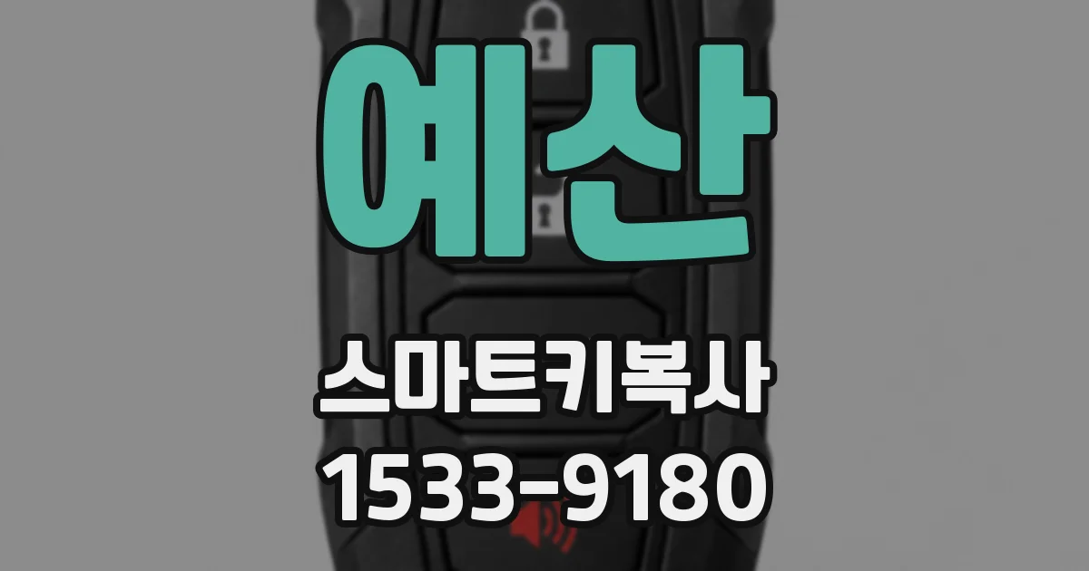 예산 스마트키복사