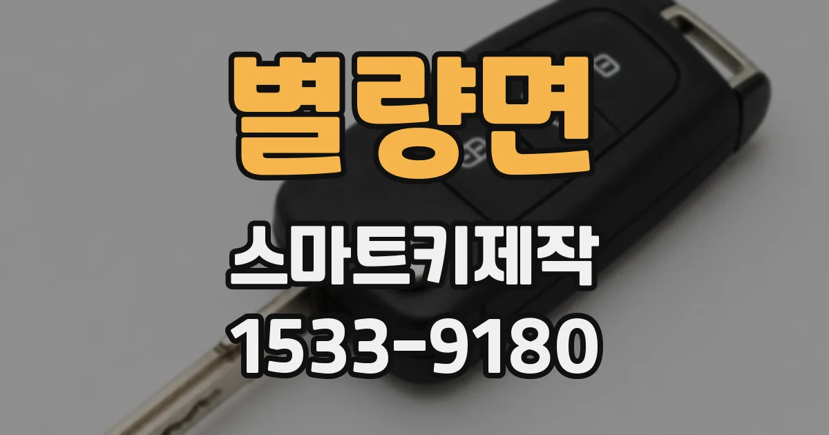별량면 스마트키제작