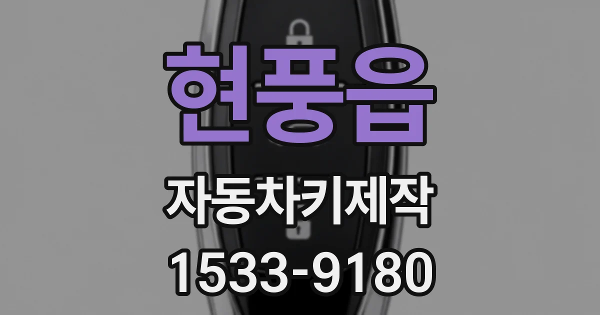 현풍읍 자동차키제작