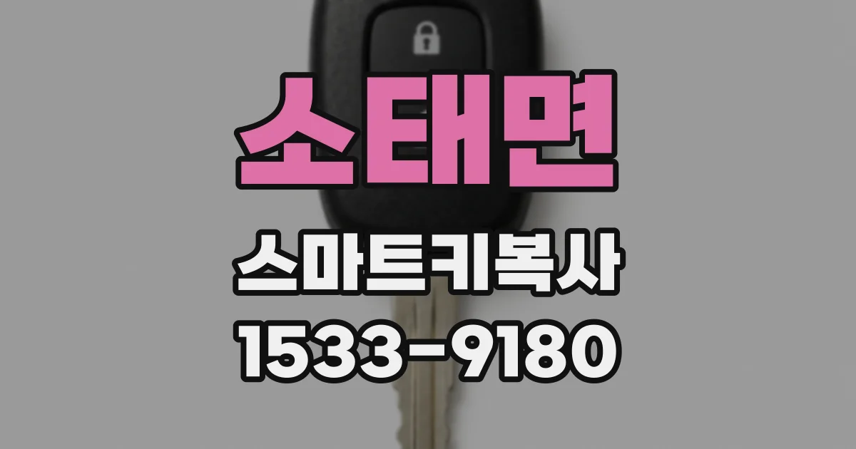 소태면 스마트키복사
