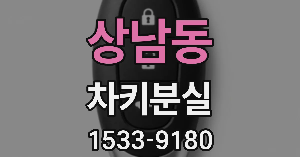 상남동 차키분실