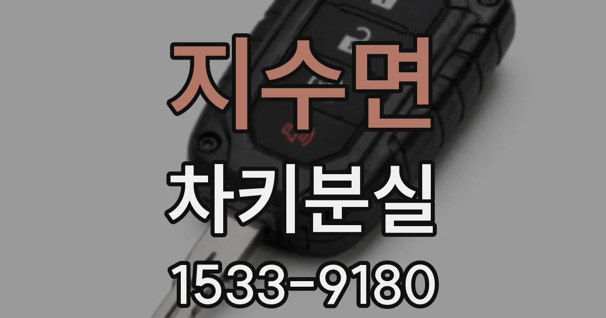 지수면 차키분실