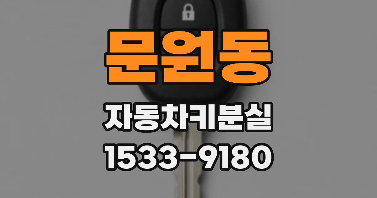 문원동 자동차키분실