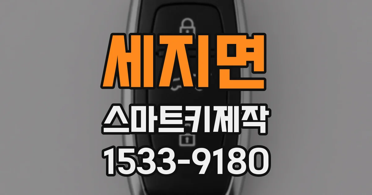 세지면 스마트키제작