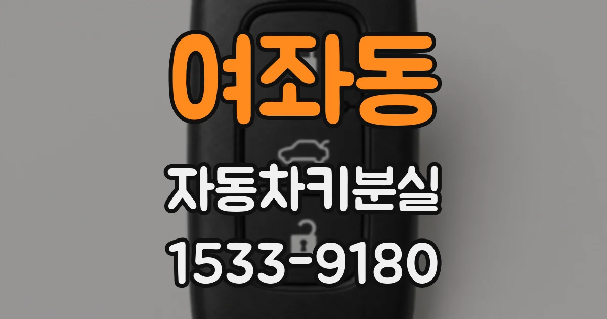 여좌동 자동차키분실