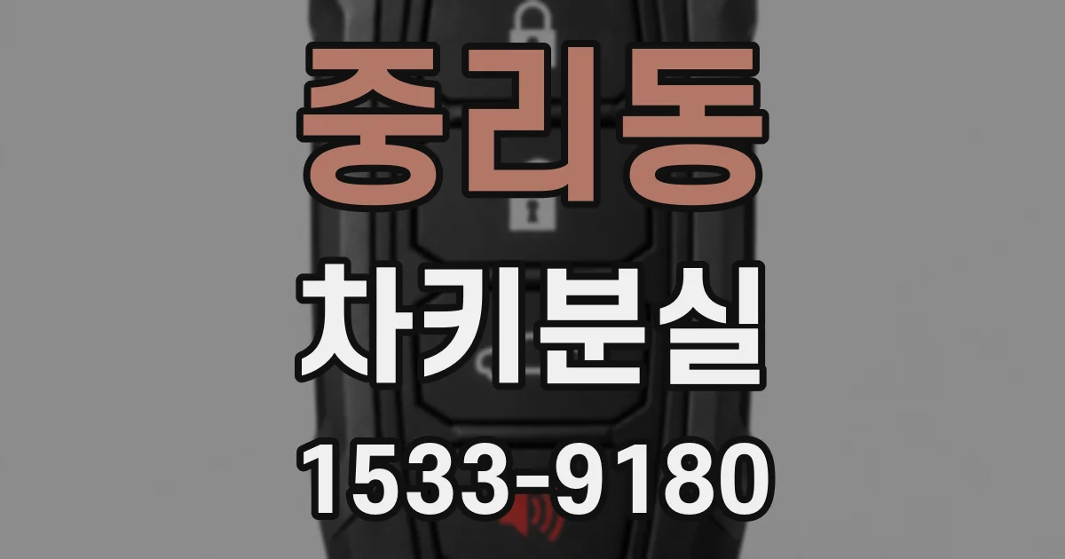 중리동 차키분실