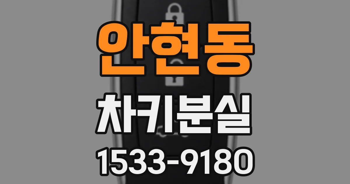 안현동 차키분실