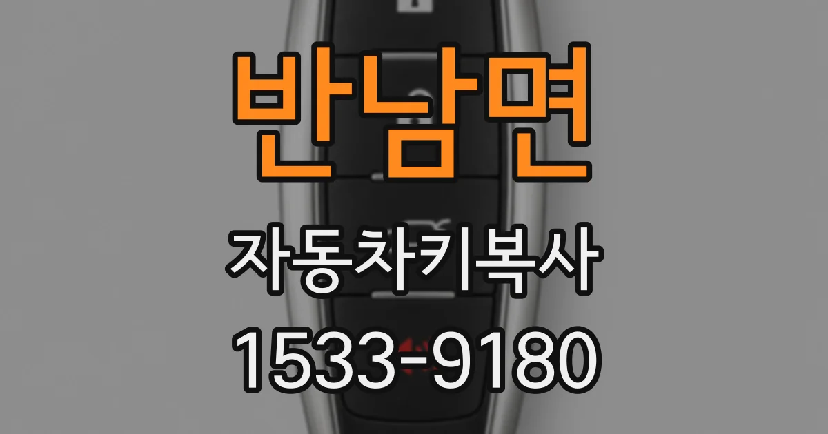 반남면 자동차키복사
