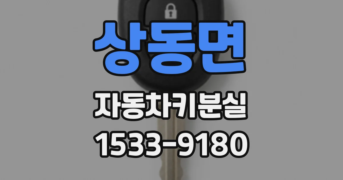 상동면 자동차키분실