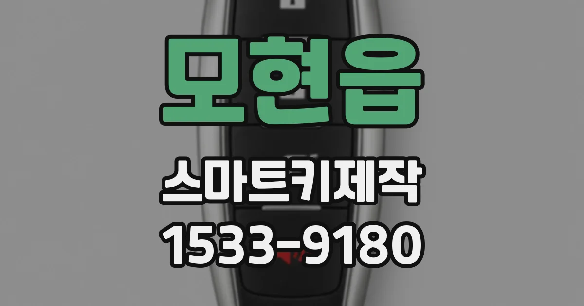 모현읍 스마트키제작