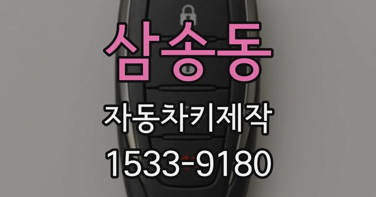 삼송동 자동차키제작