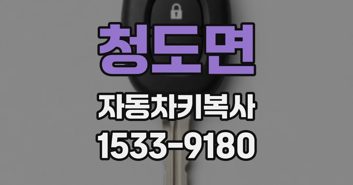 청도면 자동차키복사