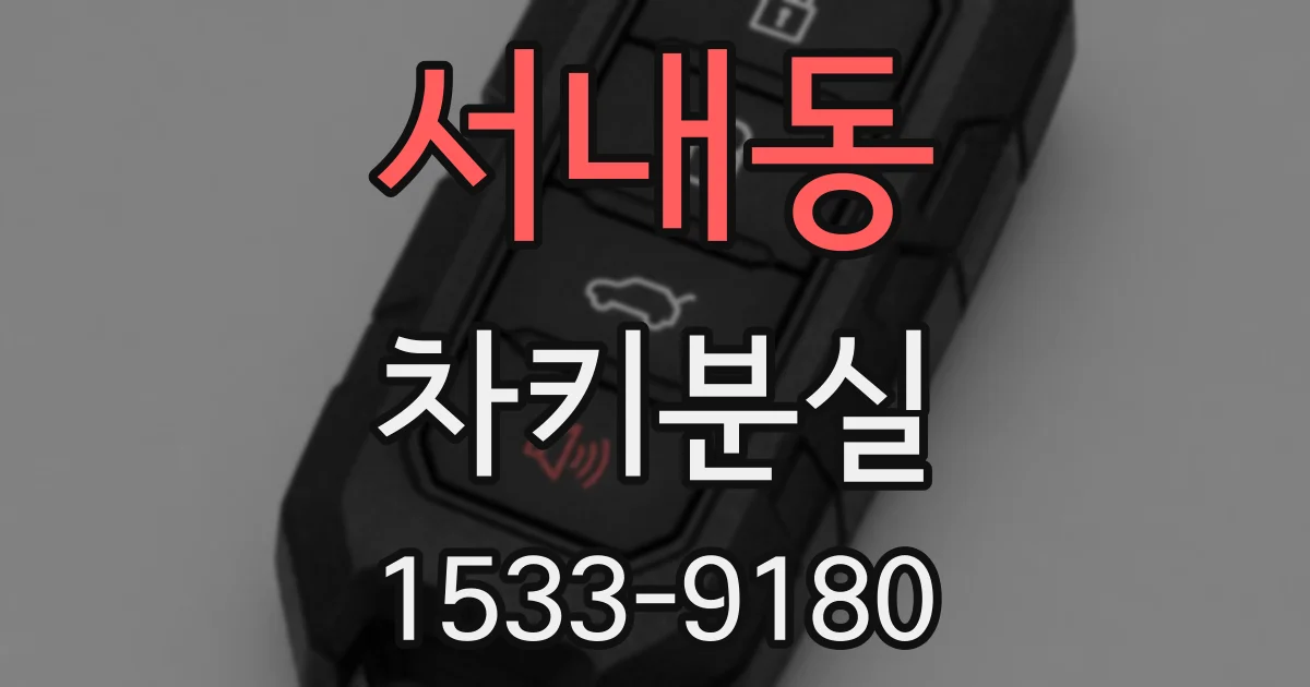 서내동 차키분실